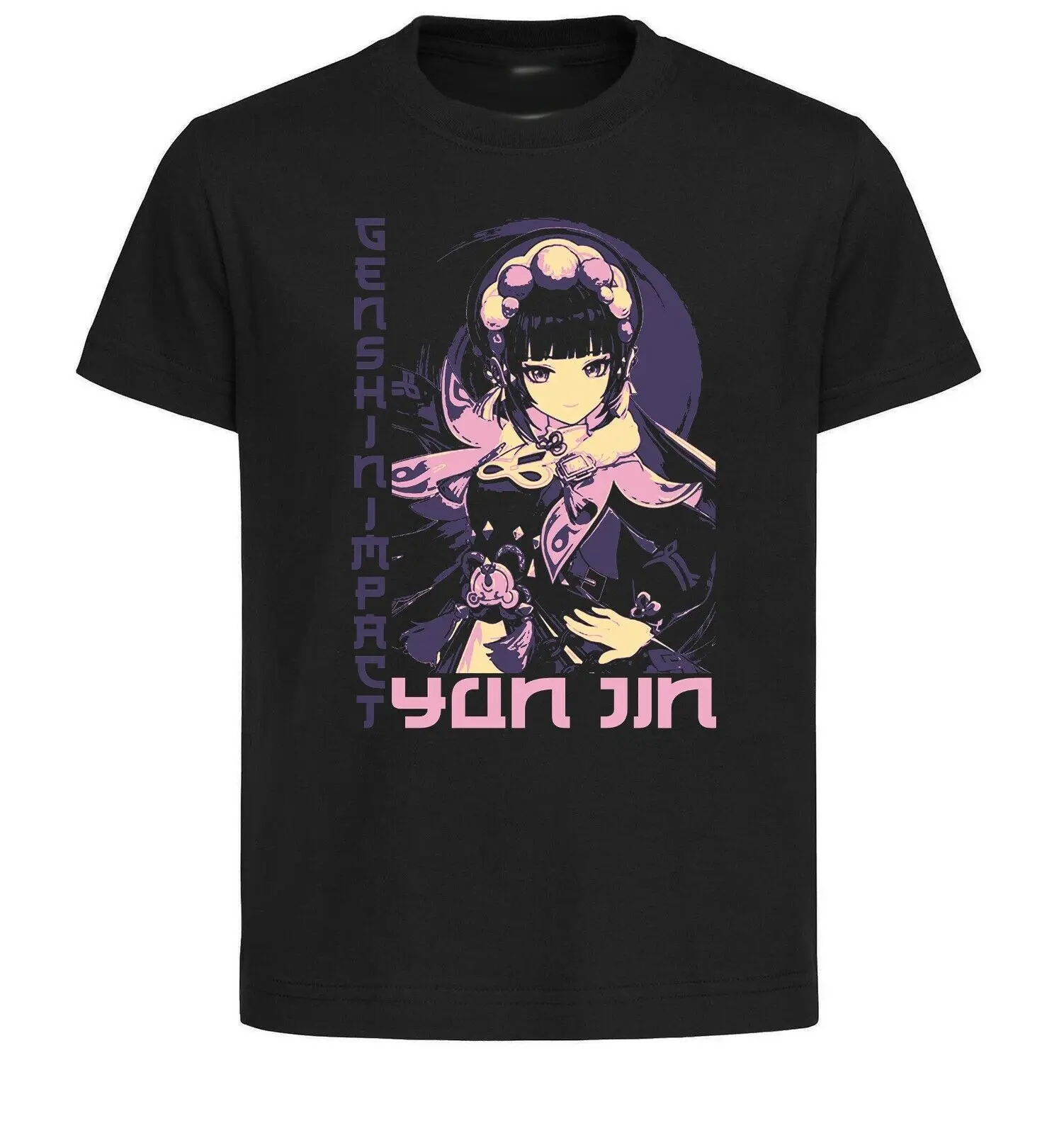 Black TShirt  Black Jersey  Japanese Style  Genshin Impact  Yun Jin