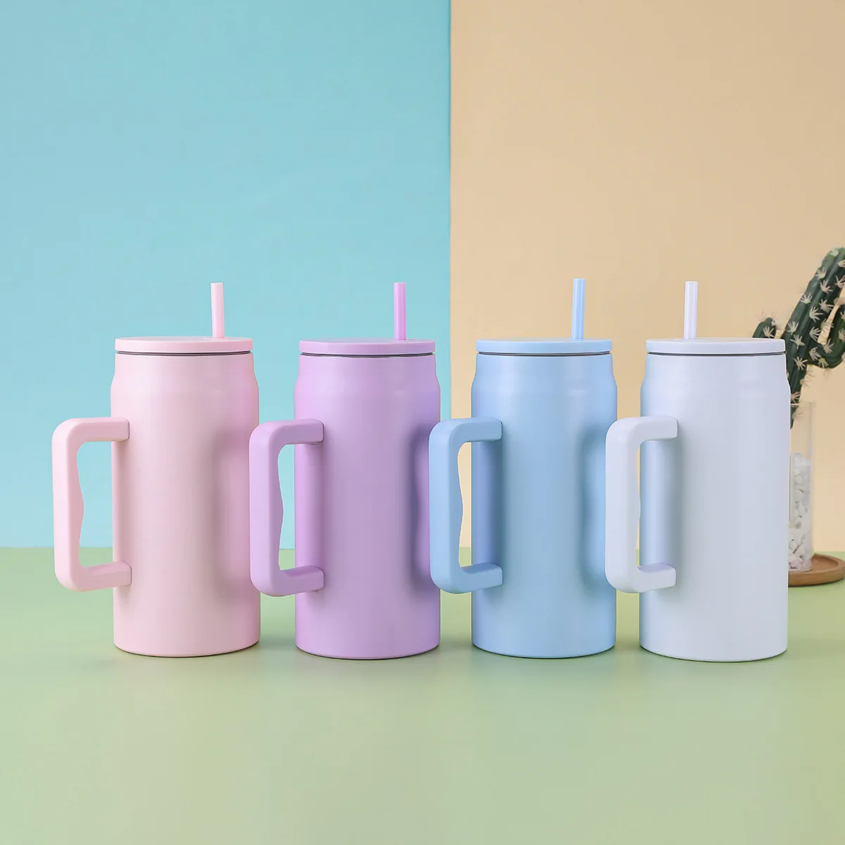 

Гигантская кружка-термос на 50 унций из нержавеющей стали 304 с вакуумной изоляцией, большой емкости, портативная, с ручкой, для автомобиля, бутылка для воды, термос (НЕ Металлический)