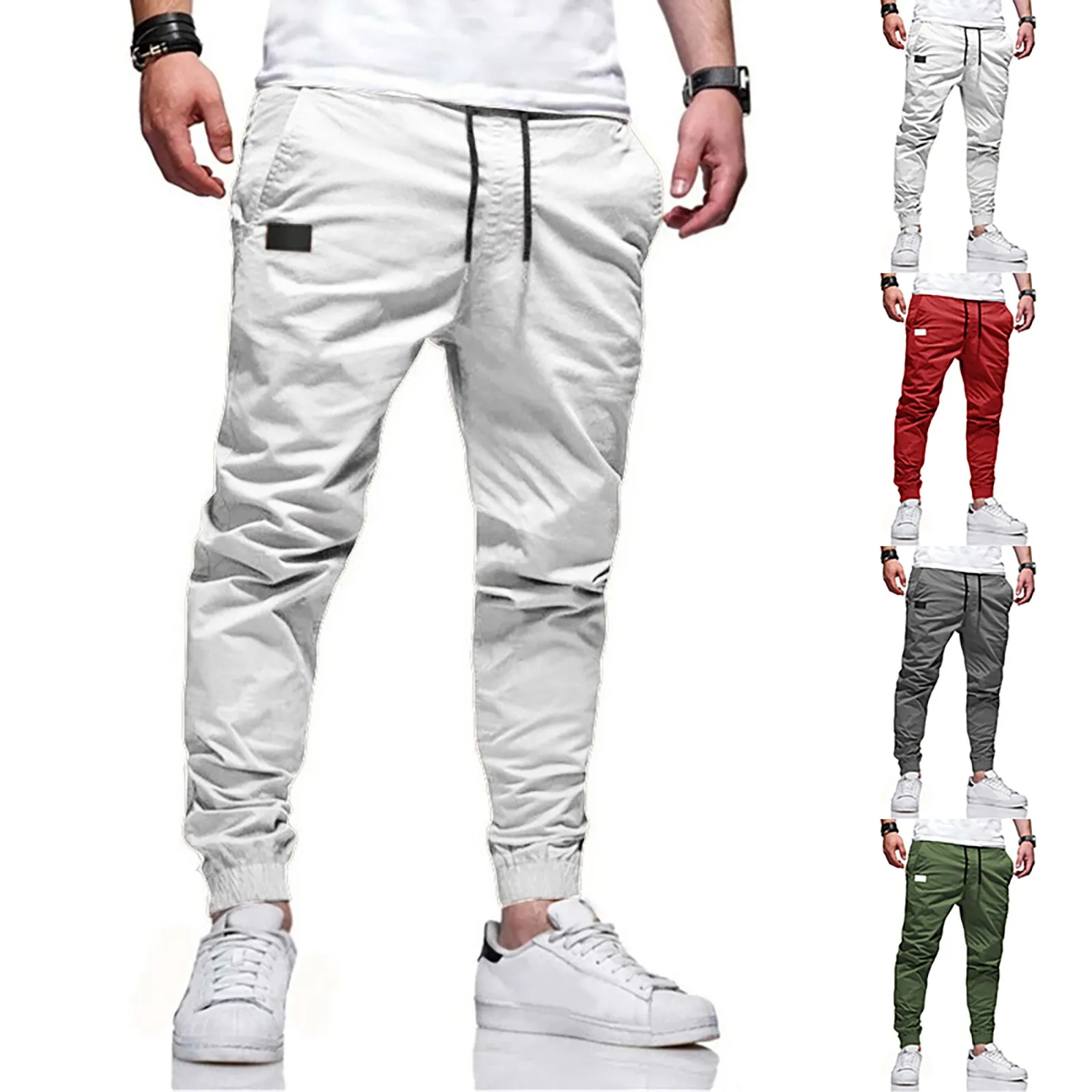 

2024 New Spring Autumn Men Pants Harem Joggers Pants Male Trousers Mens Joggers Solid Multi-pocket Pants Hip Hop Sweatpants