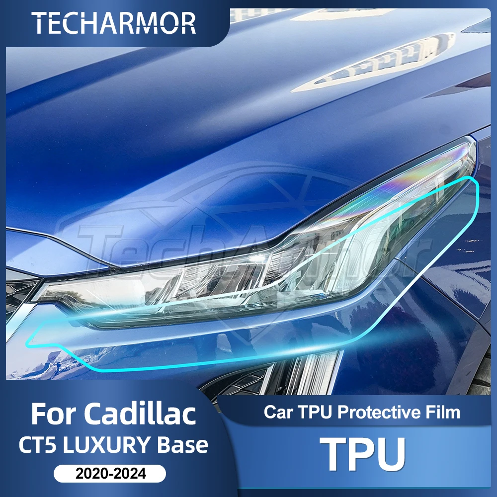 TPU-Autoscheinwerfer-Schutzfolie für Cadillac CT5 Luxury Base 2020-24 Transport & Smoke Anti-Scratch Auto Externe Zubehörteile