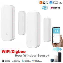 ZigBee Tuya Wifi Smart Door Sensor Smart Home Door Open/Closed Detectors Window Sensor Smart Life Works With Google Home Alexa