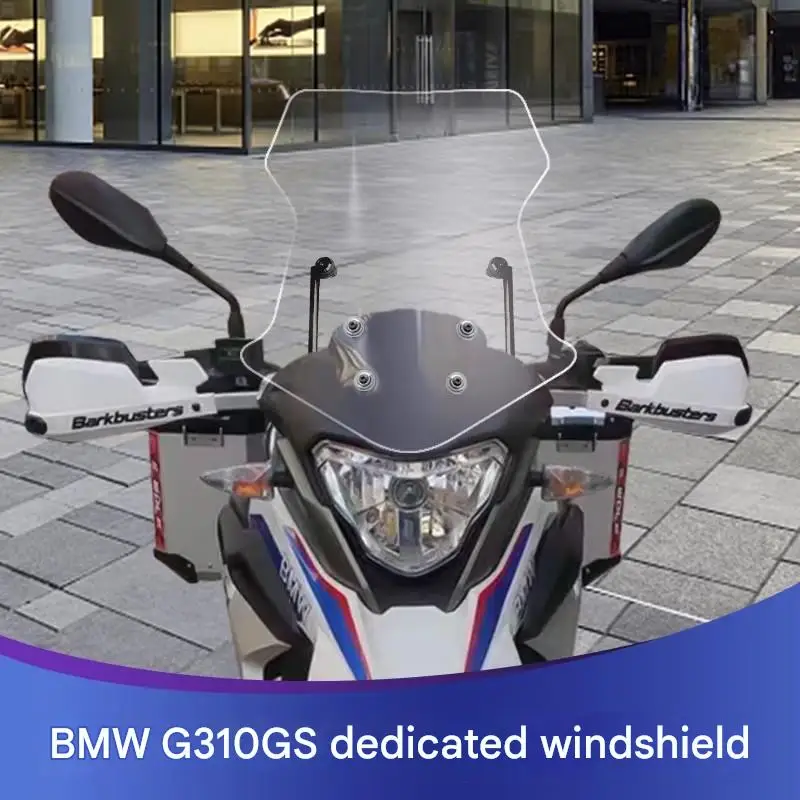 For BMW 310GS motorcycle modification including raising the windshield wind deflector and imported windshield glass