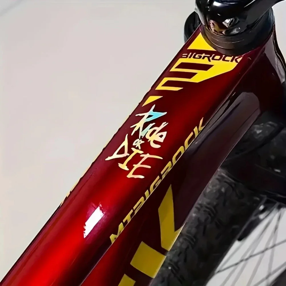 1 x reflektierende Aufkleber „Ride or Die“ für Autos, Motorräder, Fahrräder, wasserfeste Vinyl-Aufkleber, dekorativer Rahmen – Detail 13