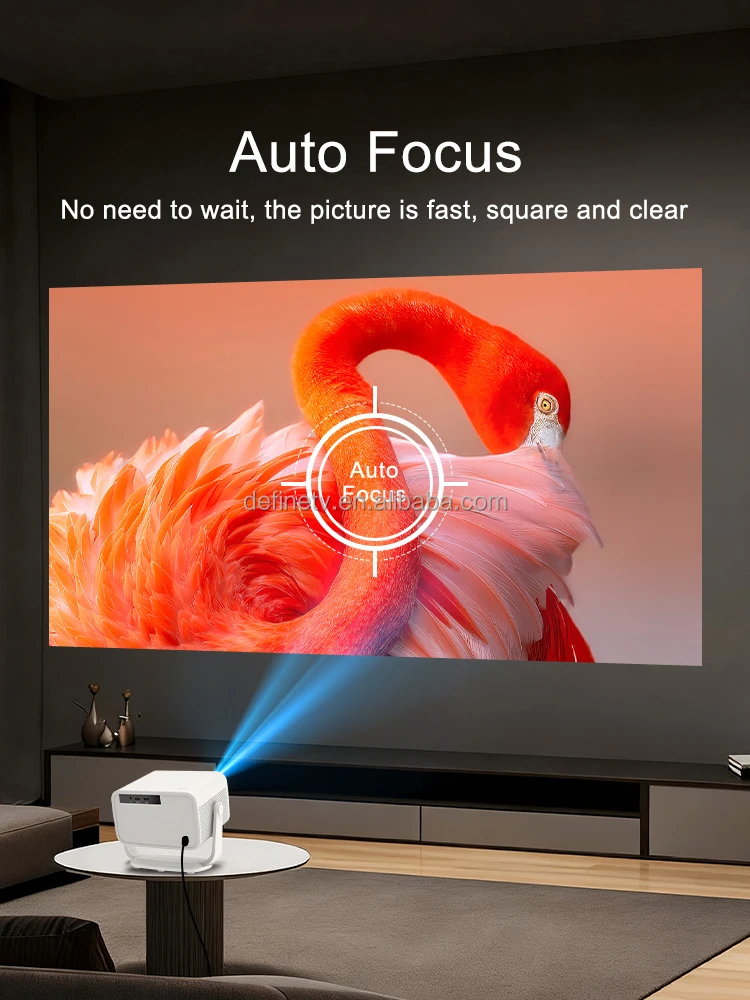 Smart Netflix Officially DoIby Audio Mini Portable LCD Projector 500 Lumens 1080P 4K WiFi 6 HIFI Stereo Google TV Home Theater