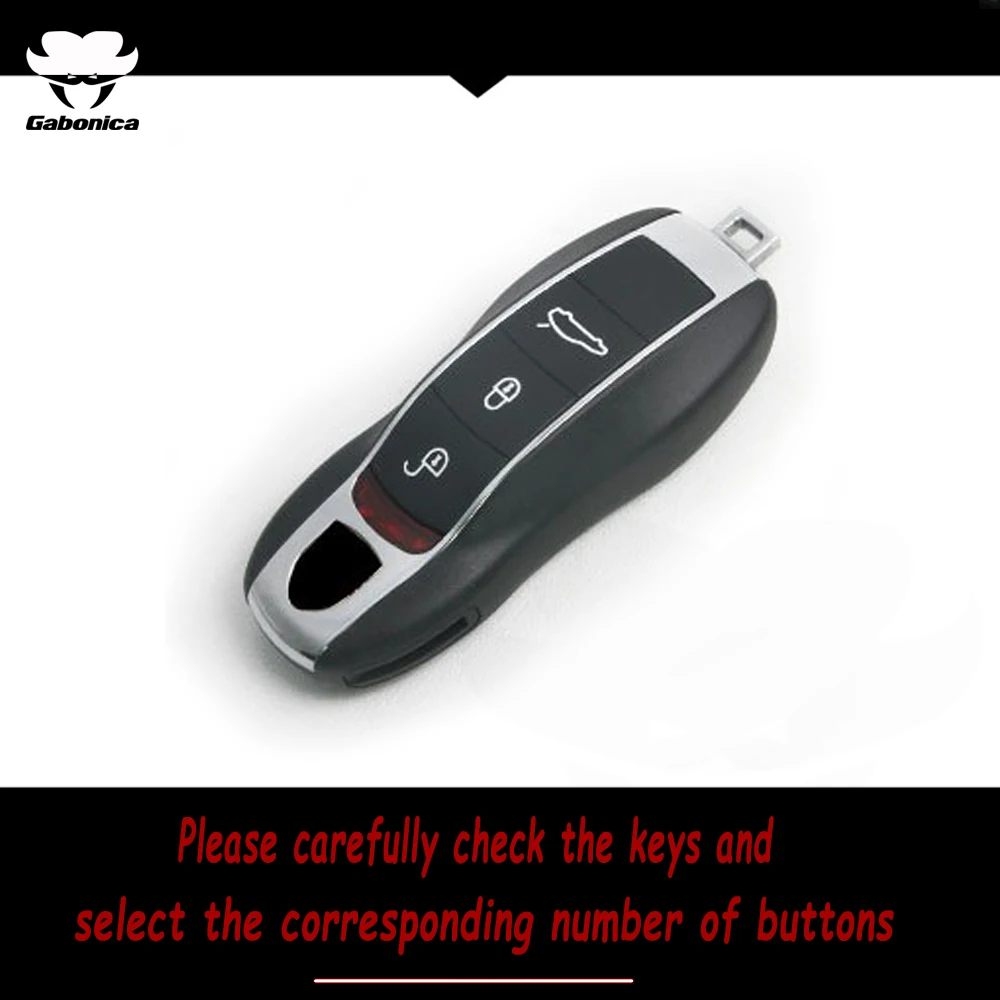 New Zinc Alloy Car Fob Remote Key Case Key Cover Key Shell for Porsche Macan 911 Carrera Panamera Boxster Cayman Cayenne Macan