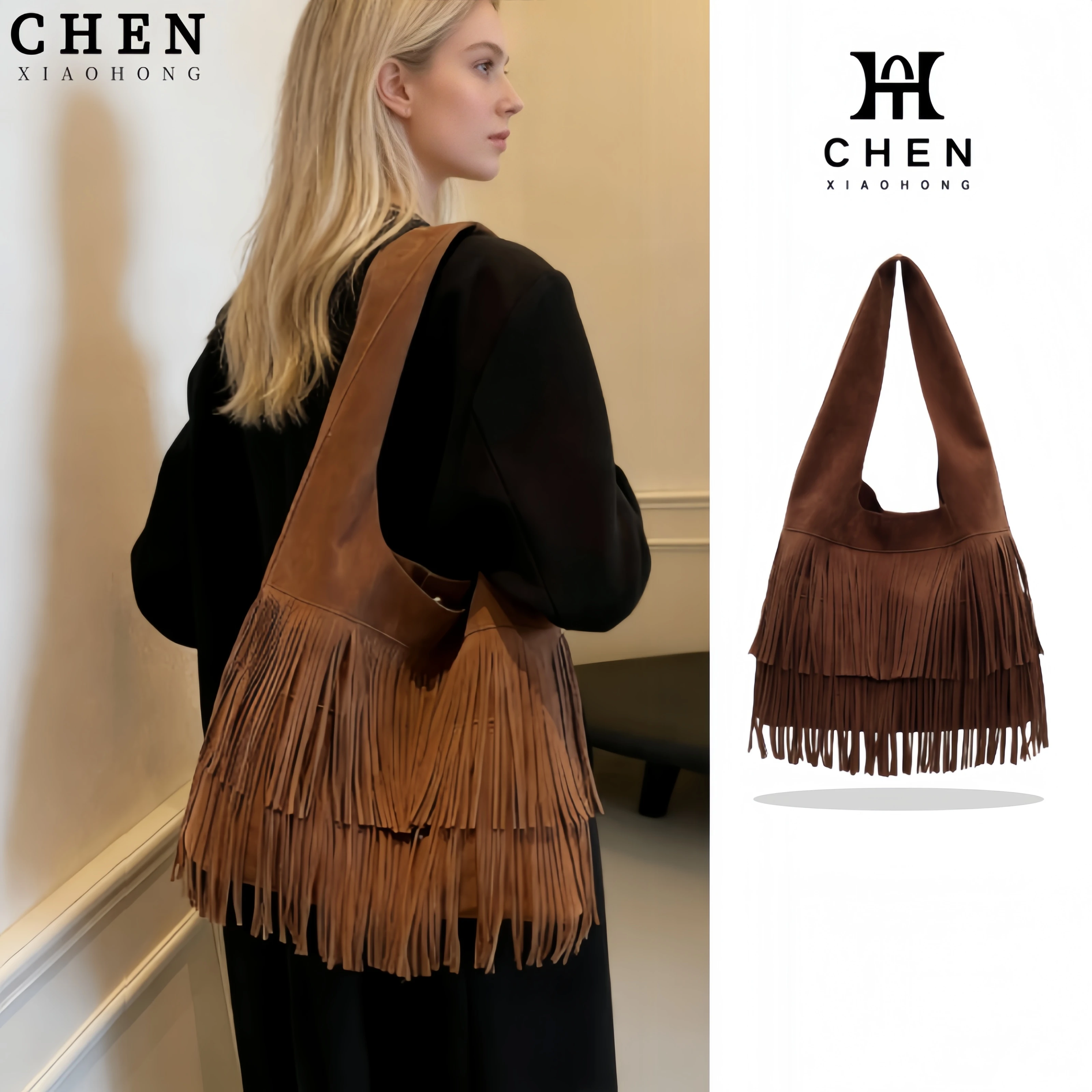 

Fashion Fringe Handbag for Women, Top Handle & Shoulder Strap, Versatile Work & Travel Bag, Perfect Gift Idea