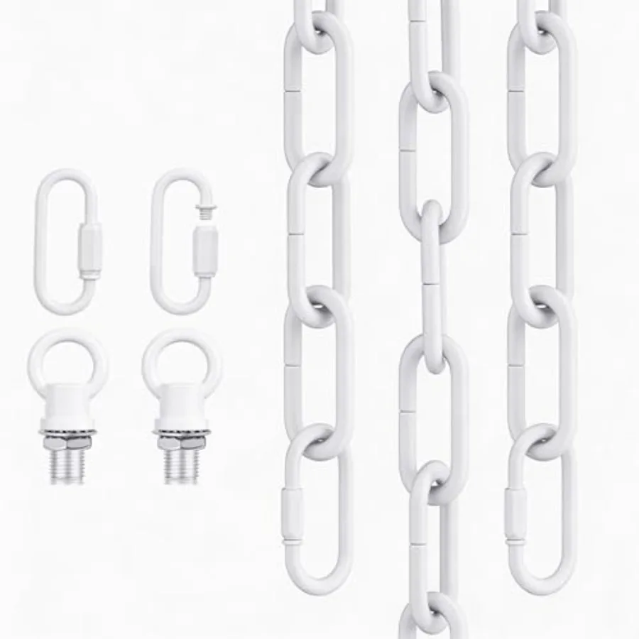 Light Fixture Chain, Adjustable Metal Pendant Chandelier Chain Extension with Detachable Link, Maximum Load is 66 Pounds