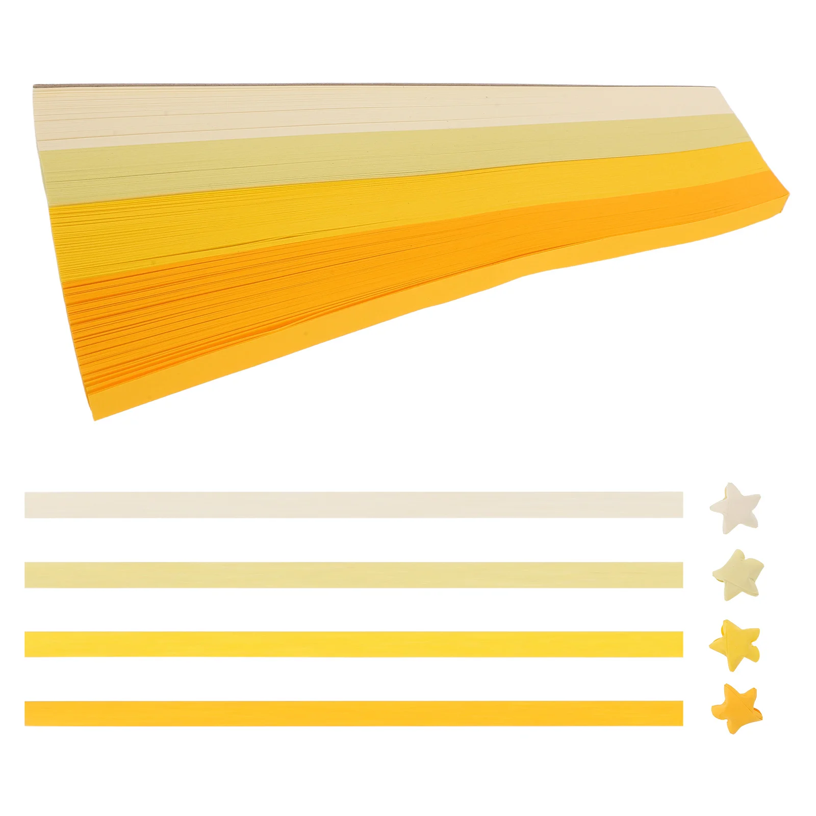 

5400Pcs Handmade Origami Star Paper Strips Yellow Series Double Sided Colored Gradient DIY for Crafts Japanese Folding Art