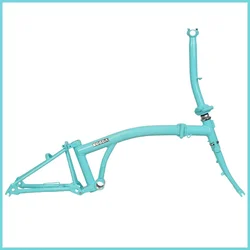 16 inch Vintage Folding Bike Frameset Portable Aluminum Alloy Foldable Road Bikes Framework City Racing Road Bike Frames