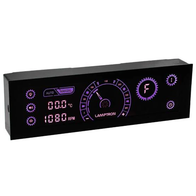 

Lamptron CR430 LED And RGB Fan Controller 4-Pin PWM/4-Pin 3Pin 3Pin 3-Way Switch CPU Case Fan Speed Controller Black