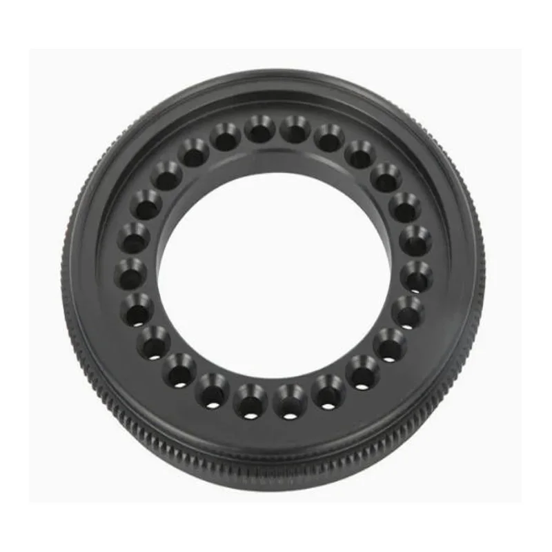 Custom Black Oxide Steel Serrated Flange Ring CNC Machined for Industrial Machinery