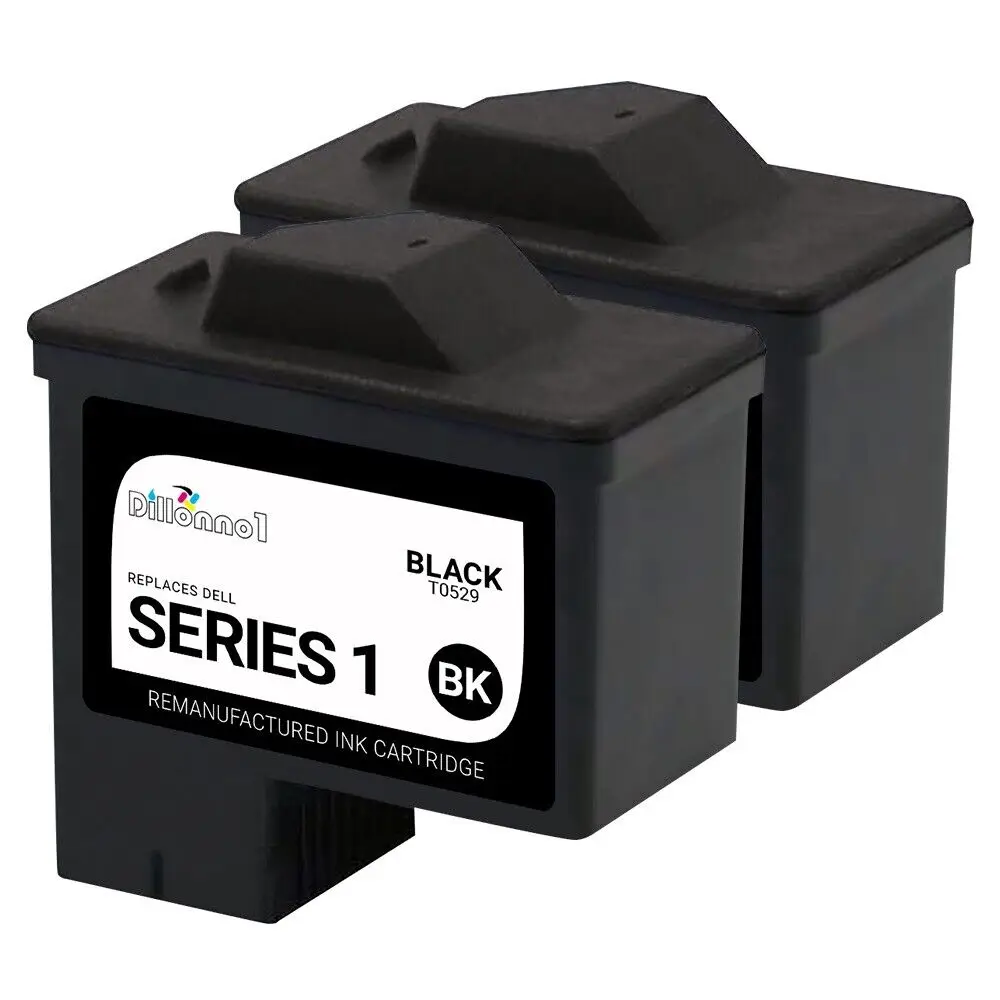 Cartuchos de tinta para impresora Dell T0529 3104142, recambio negro para impresora 720, 2 unidades