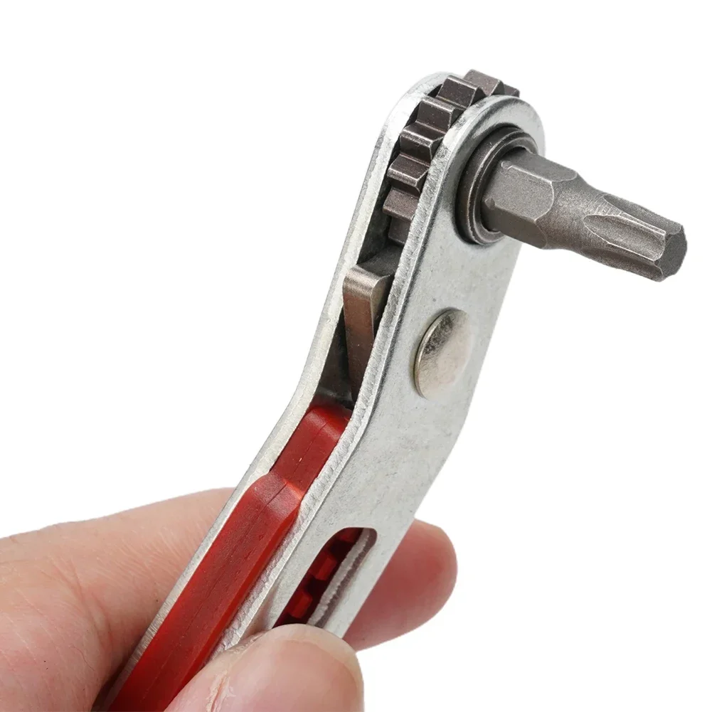 

Hand Tools Screwdriver Bit Home Small Ratchet Wrench 16 Teeth 90 Degree Offset Chrome Vanadium Steel Brand New