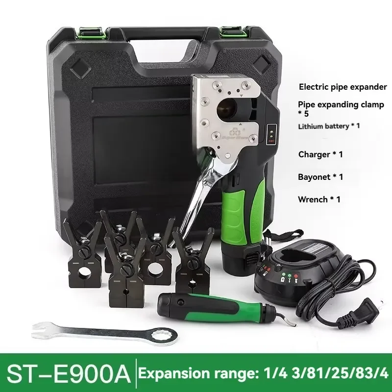 Electric Copper Pipe Flare Tool ST-E900A, Lithium Battery Portable Expander 4-14mm, Easy for HVAC Plumbing