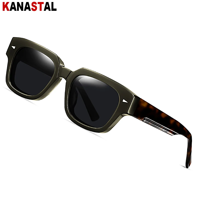 

Men Polarized Sunglasses Women Retro UV400 Sun Glasses Acetate Fibre Eyeglasses Frame Camping Fishing Anti Glare Shade Eyewear