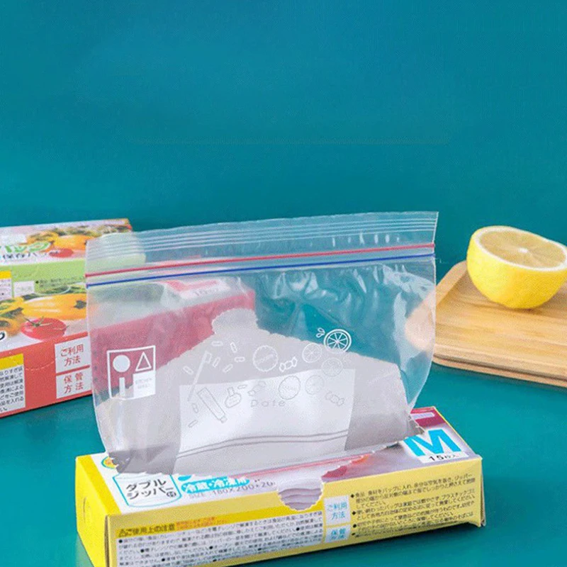 Refrigerator Freshkeeping Bag Food Sealed Transparent Household Fruit And Vegetable Food Freezing Special Thickened Ziplock Bag