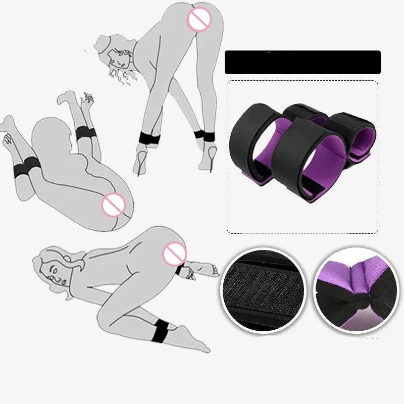 BDSM Sex Toys for Couples Bondage Set Stainless Steel Adjustable Spreader Bar Sex Slave Handcuffs Ankle Cuffs Fetish Restraints