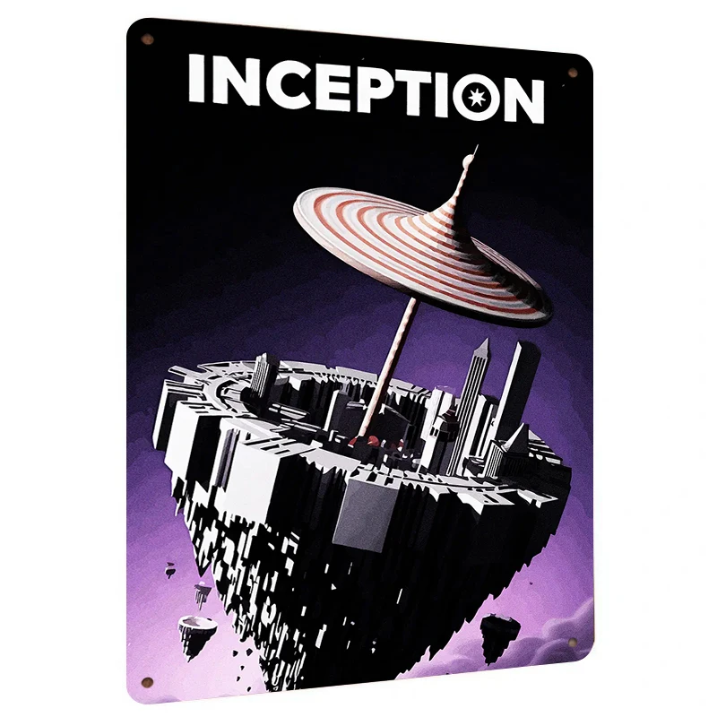 Inception Metal Wall Art Movie Theme Home Decor Living Room Study Hanging Ornament Creative Sculpture Artwork