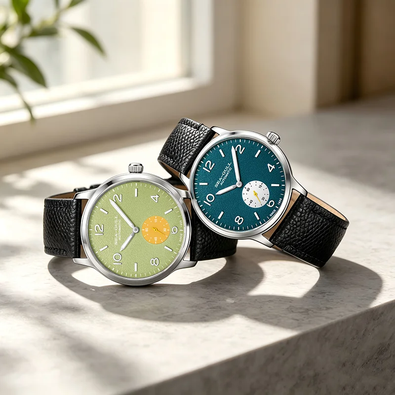 Seagull Oasis Series Men Watch Bauhaus Automatic Mechanical Watch Luxury Watch Contrast Colors Fashion Wristwatch 6201 New 2026
