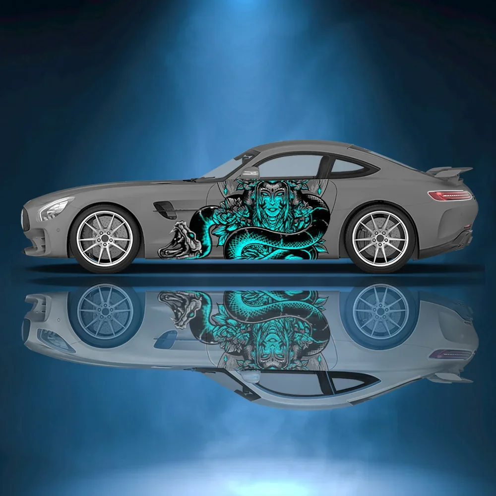 

Evil Dark Witch Snake Car Vinyl Wraps Decal Self-adhesive PVC Sticker Suitable for Trucks SUV Decoration Auto Accessories Gift