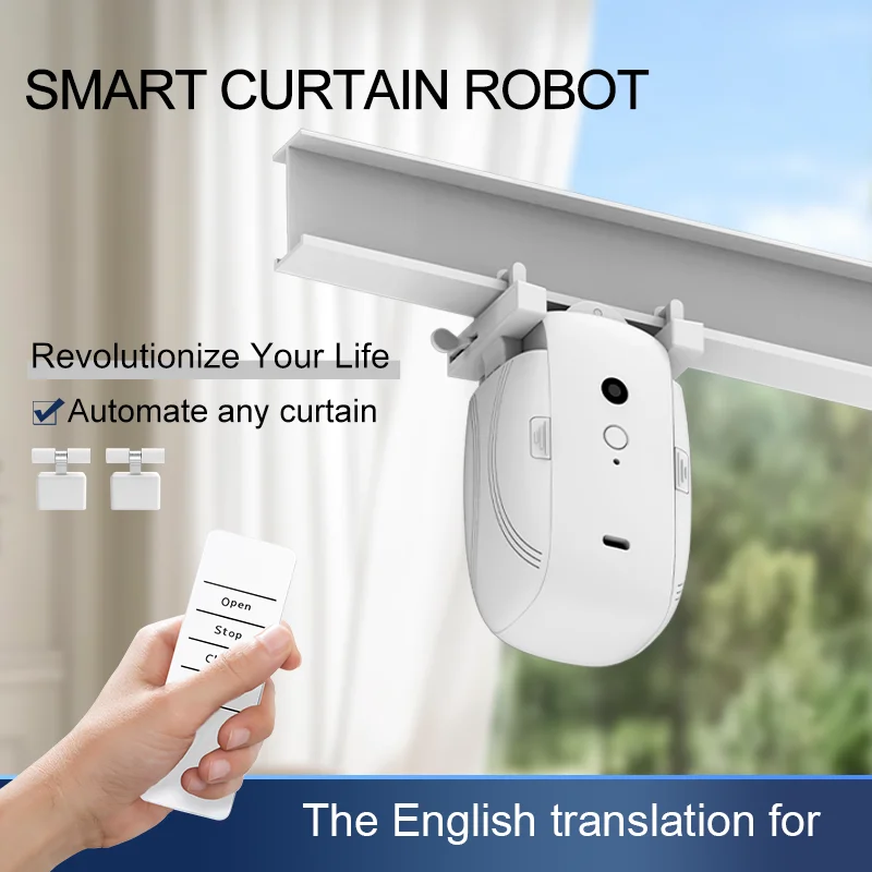 Intelligent Silent Curtain Robot Supports Graffiti WiFi/Bluetooth Remote Control Intelligent Curtain Controller App Control Suit