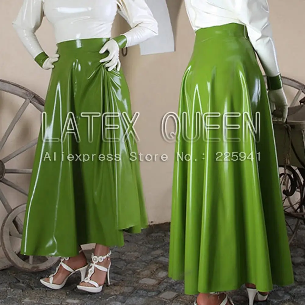 

adult charming latex rubber petticoat suit skirts