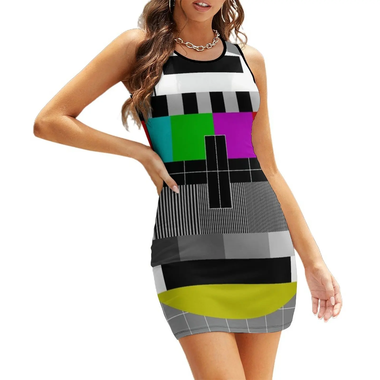 

Test Pattern Sleeveless Sundress luxury dress Dress vintage dresses for official occasions
