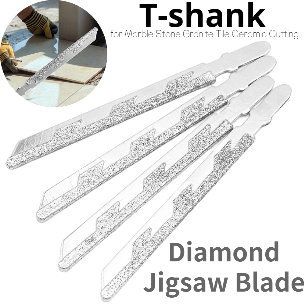 1PC 101mm T-shank Diamond Jig Saw Blade for Marble Stone Granite Tile Ceramic Cutting Tool Industry Stone Processing