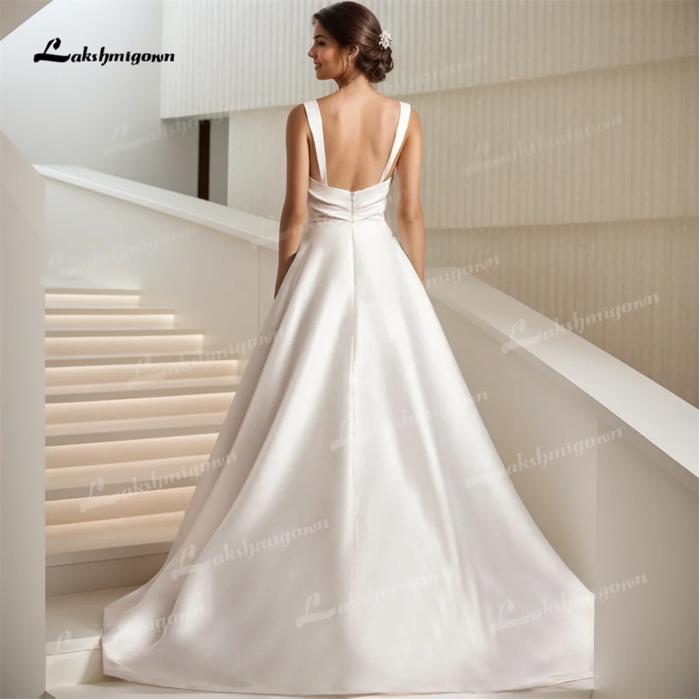 Lakshmigown Sweetheart A Line Wedding Dress 2025 Sweep Train Spaghetti Straps Wedding Gown vestidos de novia|-f-| hochzeitskleid