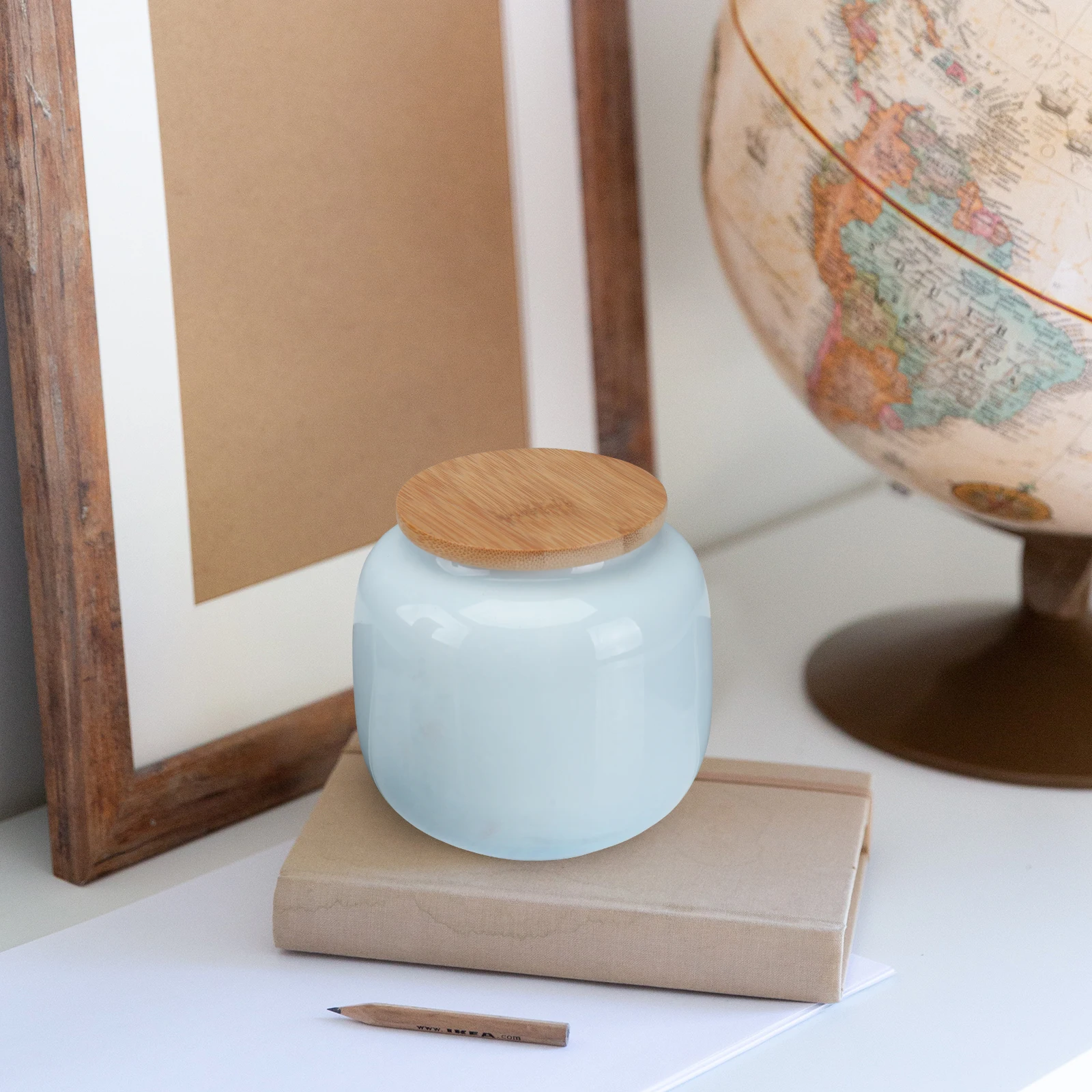 

1pc Premium Tea Canister Ceramic Storage Can Airtight Food Container for Tea Leaf Dried Fruit Candy Home Use for Home