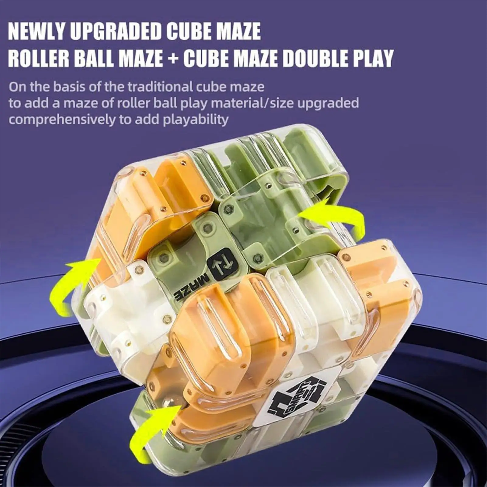 3D Maze Magic Cube Six-sided Transparent Puzzle Speed Cube Cubes Maze Toys For Children's Educational Toys Birthday Party Gift