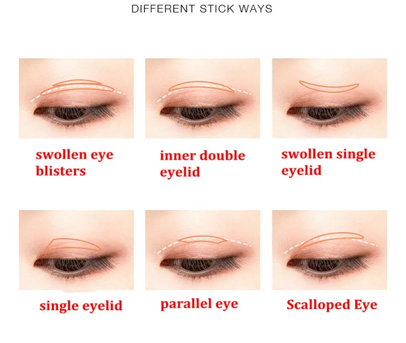 U N N Y Augenlid-Klebeband-Aufkleber, unsichtbar, doppelt gefaltet, Augenlid-Paste, beige Streifen, selbstklebendes natürliches Augenband, Make-up-Werkzeug – Detail 5