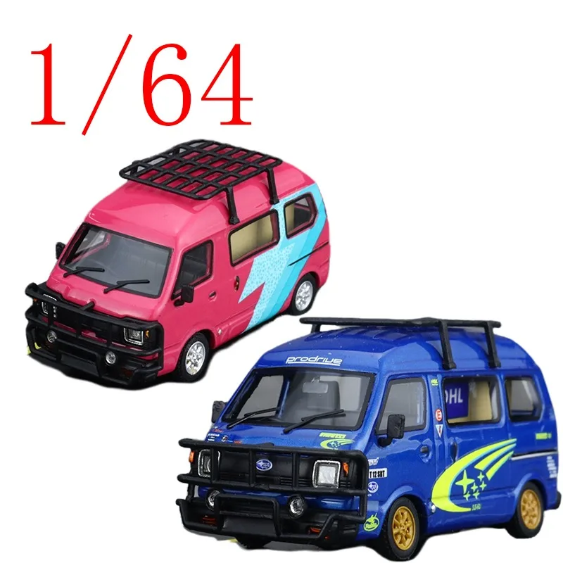 

SM Литая под давлением модель автомобиля Subaru из смолы в масштабе 1/64 Subaru Samba 550 Van, двойной автомобильный набор для игры в подарок, оригинальная коробка игрушечных машинок