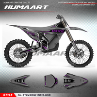 HUMAART Graphics Decal Kit Stickers Complete for Stark Future Varg Electric Dirt Bike, Grey Purple, Style No.STKVARG21N020-HOR
