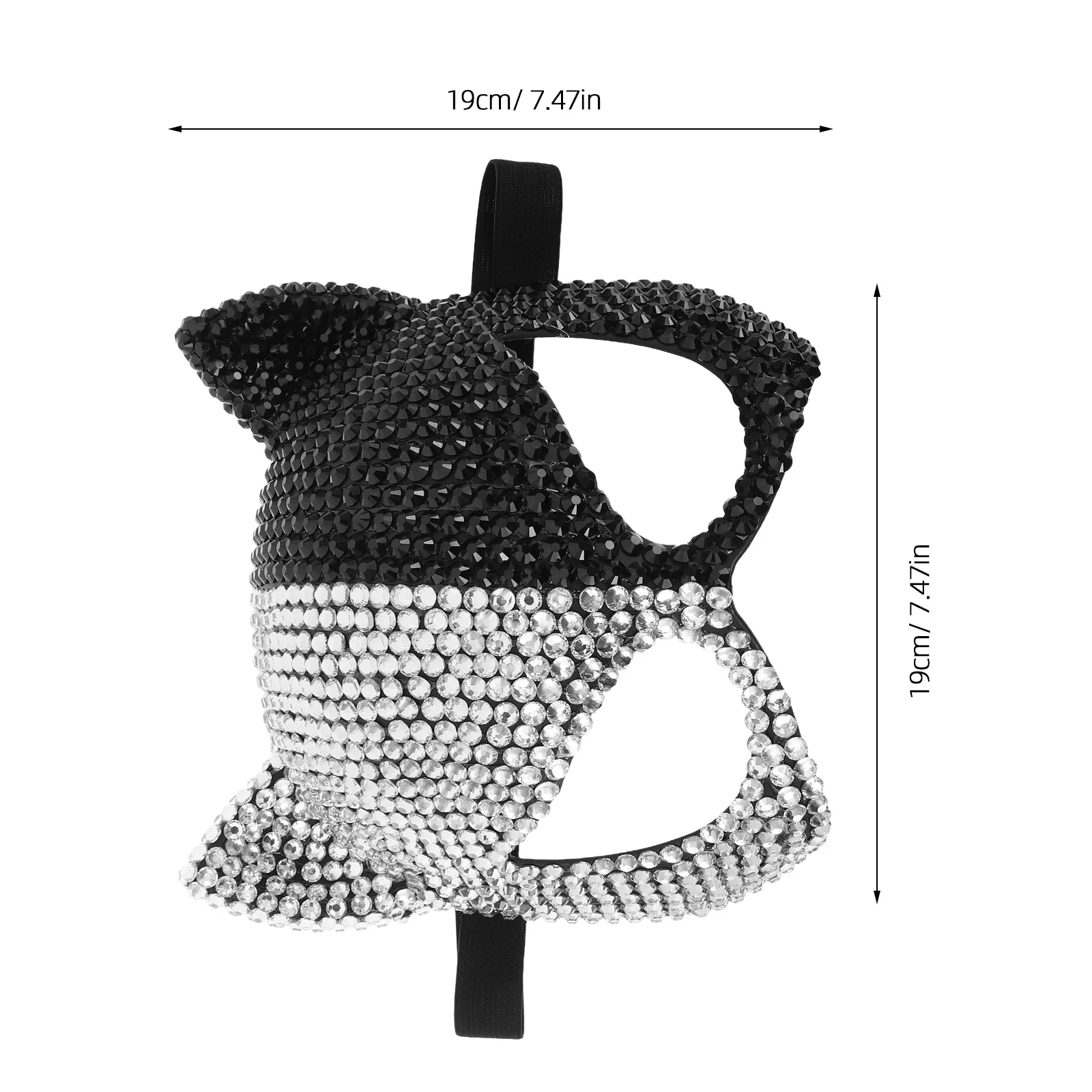 Rhinestone Cat Mask Half Face Masquerade Party Mask for Women Girls Costume Ball Photography Prop Masks for Women Costume
