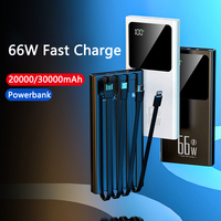 Power Bank 30000mAh 66W Fast Charging Powerbank for iPhone 14 Huawei Xiaomi PD20W Two-Way Fast Charging Portable Charger Station