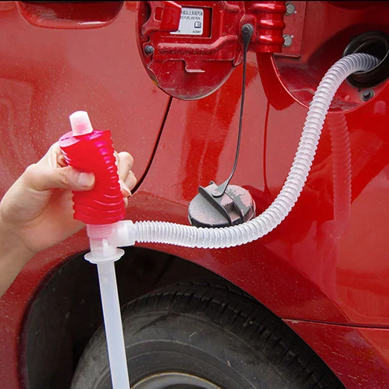 Car Manual Hand Siphon Pump Hose Gas Oil Gasoline Diesel Transfer Sucker Liquid Syphon Transfer Pump Portable Car Accessories