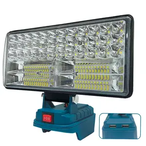 3 4 8 inch Cordless LED Work Light For Makita 14.4V 18V Li ion Battery Lantern Outdoor Flashlight Camping Lamp Emergency Light