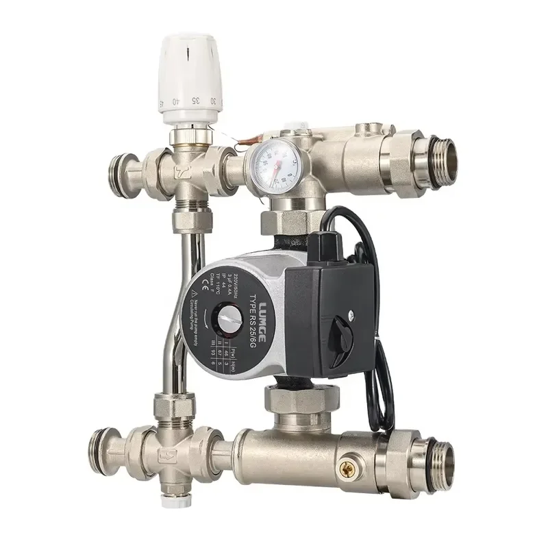 Underfloor Heating Manifold Mixing Valve Pump in Mixture System for Manifolds Underfloor Heating Blending Valve