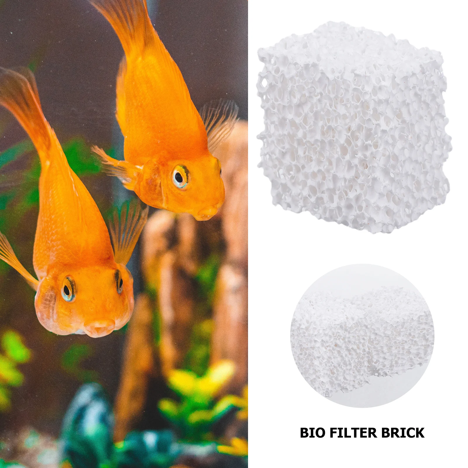 

10 Pcs Mini-reef Aquarium Bio Filter Brick Fish Pond Media Nitrifying Biological Filtration Tank