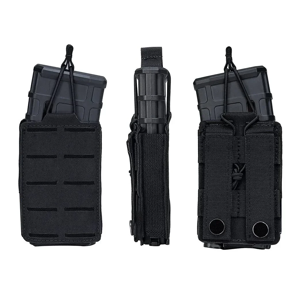 5.56 M4 M16 MOLLE Single Magazine Pouch EDC Waist Bag AK AR Rifle Mag Holder Carrier Outdoor Hunting Accessories Vest Pouches