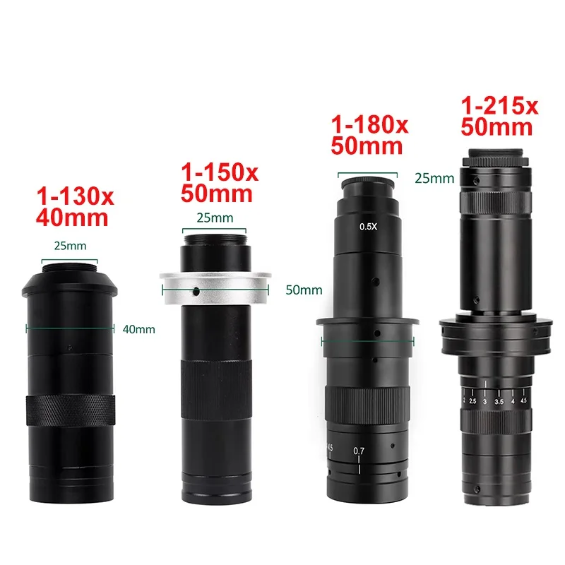 1080P 4K HD Industrial Microscope Digital Camera Via USB-C Measurement  215X/180X/130X C-Mount Lens For PCB Soldering,no base