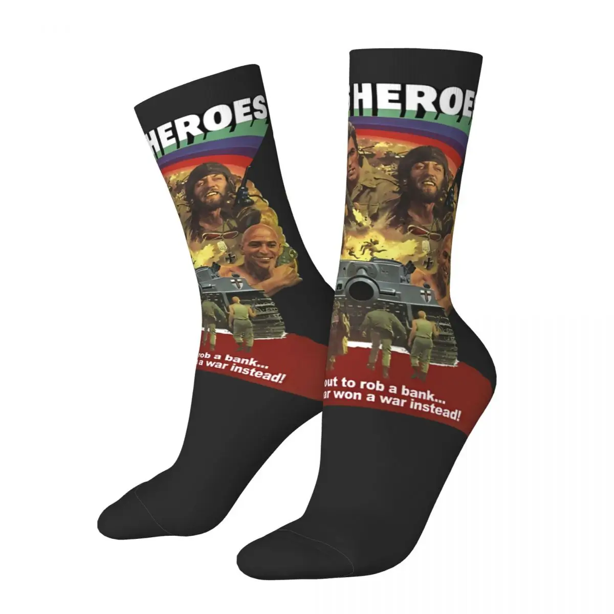 

Happy Funny Men's compression Socks Groovy Retro Harajuku Kelly's Heroes Hip Hop Novelty Casual Crew Crazy Sock Gift Printed