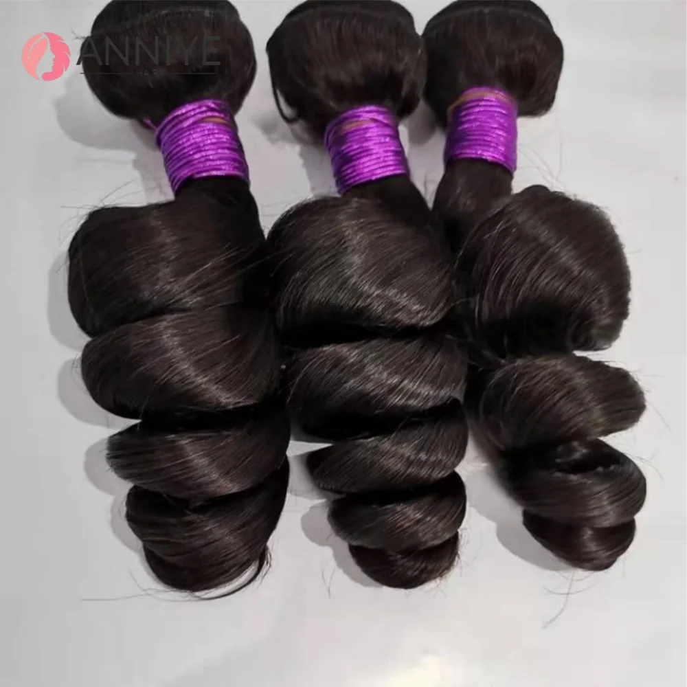 12A 100% حزم الشعر البشري حزم موجة فضفاضة الشعر البشري 30 بوصة شعر مموج فضفاض نسج 1 قطعة/100 جرام وصلات شعر بشري طبيعي