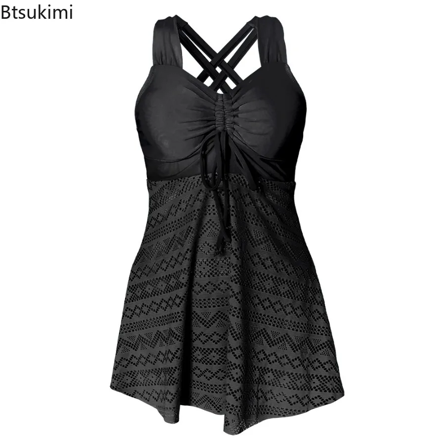 Nowy damski dwuczęściowy zestaw stroje kąpielowe damskie stroje kąpielowe bikini drukuj kostium kąpielowy seksowne Monokini letnie kostiumy kąpielowe z wysokim stanem Tankini