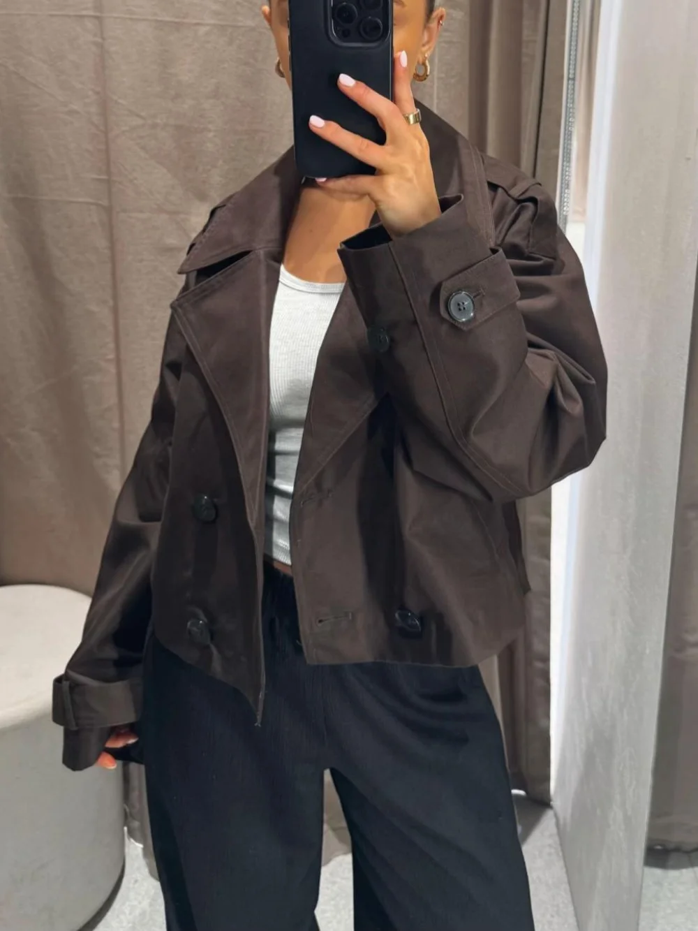 Élégant automne angleterre 2025 femmes coupe-vent droit Double boutonnage mode Vintage Streetwear décontracté femme vent manteau