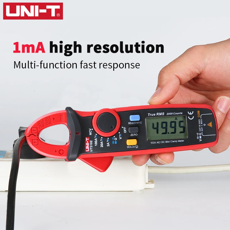 UNI-T UT210E Mini pince multimètre de courant numérique AC DC voltmètre de tension 100A ampèremètre pince testeur de fréquence électrique