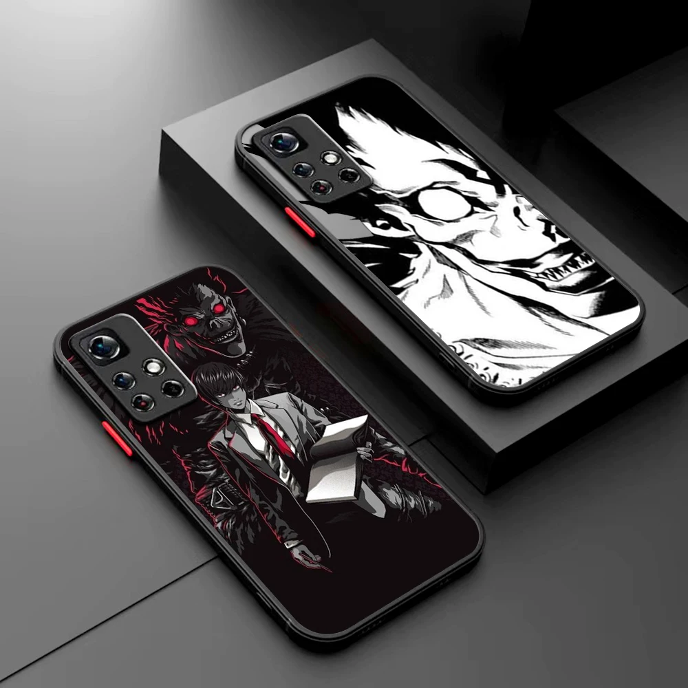 Etui na telefon Anime Death Note do Xiaomi Redmi Note 13 12 11 10 10C 10X 9 9A 9T 9C 8 7 Pro Plus 5G Matte Transparent Cover