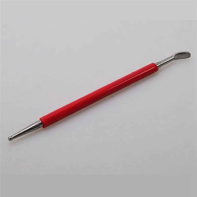 3Piece Leather Carving Squeegee Shaper Squeegee Set DIY Hand-Made Leather Sculpture Red&Silver