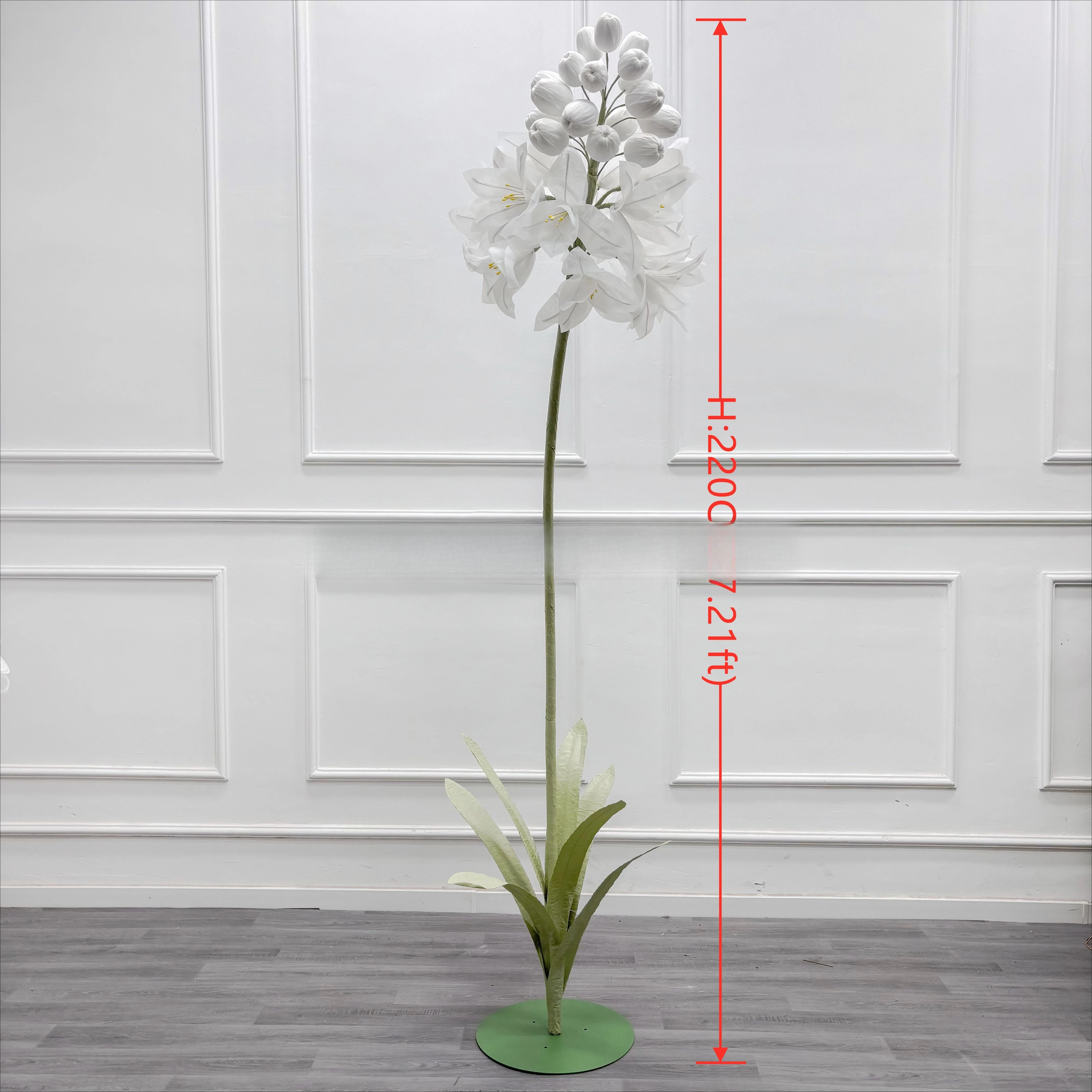 Custom white giant paper flower wedding decoration silk stand-up set for graduation ceremony shop window display
